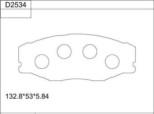 Asimco KD2534 - Комплект спирачно феродо, дискови спирачки vvparts.bg