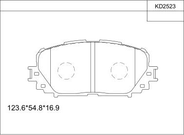 Asimco KD2523 - Комплект спирачно феродо, дискови спирачки vvparts.bg