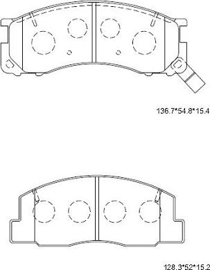 Asimco KD2691W - Комплект спирачно феродо, дискови спирачки vvparts.bg