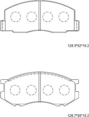 Asimco KD2685 - Комплект спирачно феродо, дискови спирачки vvparts.bg