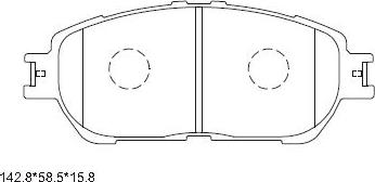 Asimco KD2639 - Комплект спирачно феродо, дискови спирачки vvparts.bg