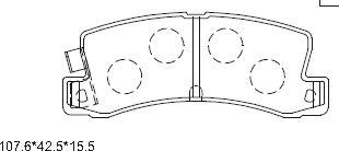 Asimco KD2636 - Комплект спирачно феродо, дискови спирачки vvparts.bg