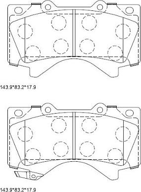 Asimco KD2387 - Комплект спирачно феродо, дискови спирачки vvparts.bg