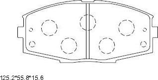 Asimco KD2799 - Комплект спирачно феродо, дискови спирачки vvparts.bg