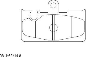 Asimco KD2752 - Комплект спирачно феродо, дискови спирачки vvparts.bg