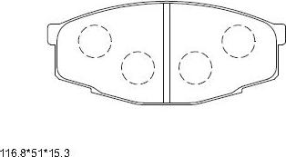 Asimco KD2757 - Комплект спирачно феродо, дискови спирачки vvparts.bg