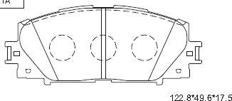 Asimco KD2764 - Комплект спирачно феродо, дискови спирачки vvparts.bg