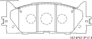 Asimco KD2765 - Комплект спирачно феродо, дискови спирачки vvparts.bg