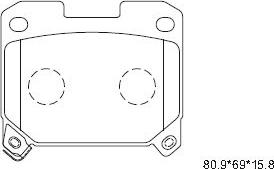 Asimco KD2760 - Комплект спирачно феродо, дискови спирачки vvparts.bg