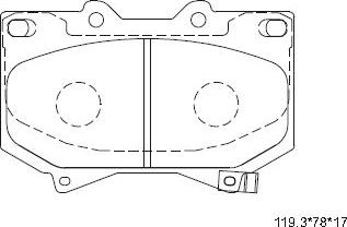 Asimco KD2768 - Комплект спирачно феродо, дискови спирачки vvparts.bg