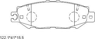 Asimco KD2705 - Комплект спирачно феродо, дискови спирачки vvparts.bg