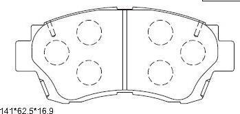 Asimco KD2731 - Комплект спирачно феродо, дискови спирачки vvparts.bg