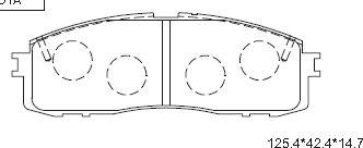 Asimco KD2733 - Комплект спирачно феродо, дискови спирачки vvparts.bg