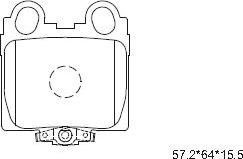 Asimco KD2722 - Комплект спирачно феродо, дискови спирачки vvparts.bg