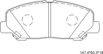 Asimco KD2771 - Комплект спирачно феродо, дискови спирачки vvparts.bg