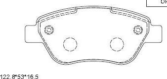 Asimco KD7542 - Комплект спирачно феродо, дискови спирачки vvparts.bg