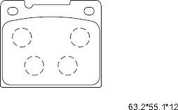 Asimco KD7568 - Комплект спирачно феродо, дискови спирачки vvparts.bg