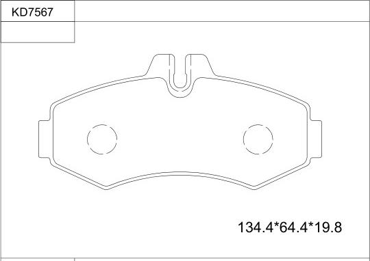 Asimco KD7567 - Комплект спирачно феродо, дискови спирачки vvparts.bg