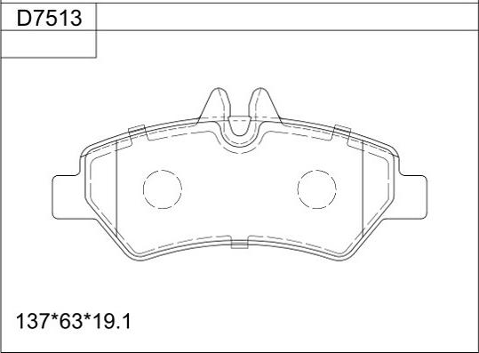 Asimco KD7513 - Комплект спирачно феродо, дискови спирачки vvparts.bg