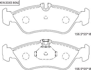 Asimco KD7512 - Комплект спирачно феродо, дискови спирачки vvparts.bg