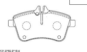 Asimco KD7585 - Комплект спирачно феродо, дискови спирачки vvparts.bg