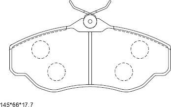 Asimco KD7526 - Комплект спирачно феродо, дискови спирачки vvparts.bg