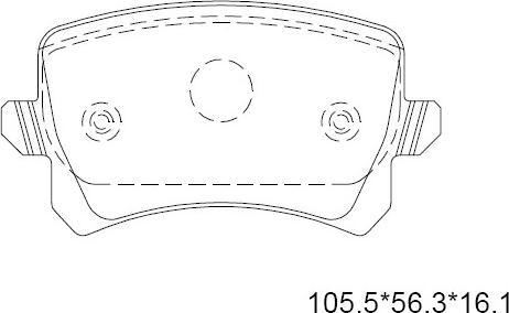 Asimco KD7579 - Комплект спирачно феродо, дискови спирачки vvparts.bg