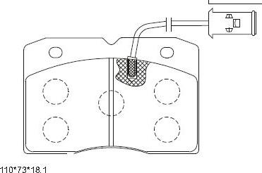 Asimco KD7611 - Комплект спирачно феродо, дискови спирачки vvparts.bg