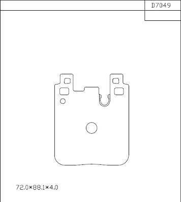 Asimco KD7049 - Комплект спирачно феродо, дискови спирачки vvparts.bg