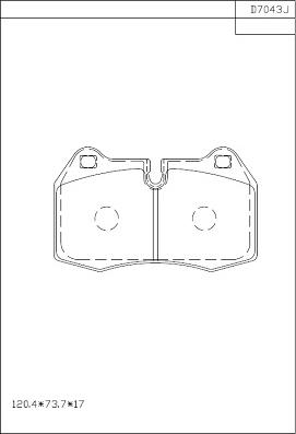 Asimco KD7043 - Комплект спирачно феродо, дискови спирачки vvparts.bg