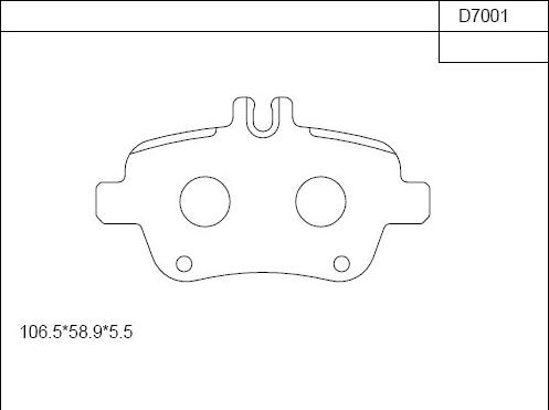 Asimco KD7001 - Комплект спирачно феродо, дискови спирачки vvparts.bg