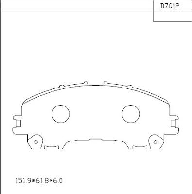 Asimco KD7012 - Комплект спирачно феродо, дискови спирачки vvparts.bg