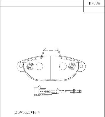 Asimco KD7038 - Комплект спирачно феродо, дискови спирачки vvparts.bg