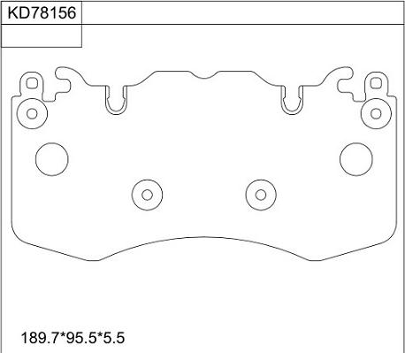 Asimco KD78156 - Комплект спирачно феродо, дискови спирачки vvparts.bg