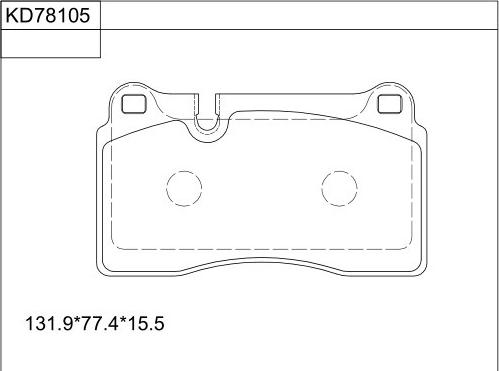 Asimco KD78105 - Комплект спирачно феродо, дискови спирачки vvparts.bg