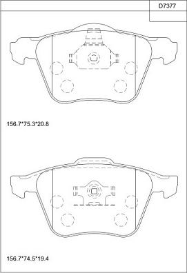 JP Group 1563604410 - Комплект спирачно феродо, дискови спирачки vvparts.bg