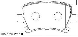 Asimco KD7792 - Комплект спирачно феродо, дискови спирачки vvparts.bg