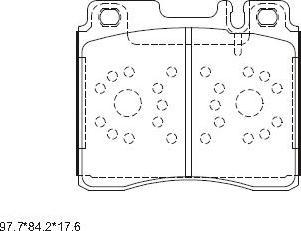 Asimco KD7745 - Комплект спирачно феродо, дискови спирачки vvparts.bg