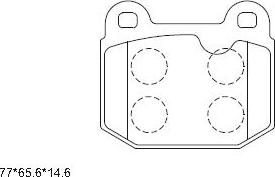 Asimco KD7743 - Комплект спирачно феродо, дискови спирачки vvparts.bg