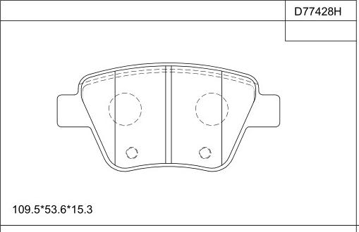 Asimco KD77428H - Комплект спирачно феродо, дискови спирачки vvparts.bg