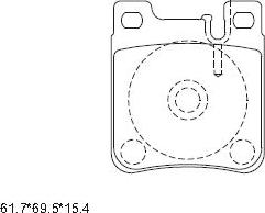 Asimco KD7750 - Комплект спирачно феродо, дискови спирачки vvparts.bg