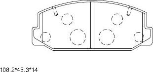 Asimco KD7765 - Комплект спирачно феродо, дискови спирачки vvparts.bg