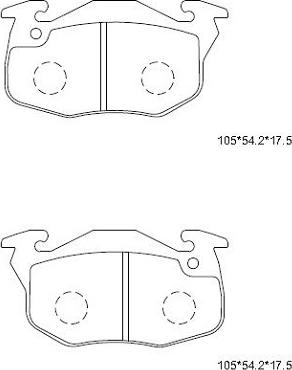 Asimco KD7766 - Комплект спирачно феродо, дискови спирачки vvparts.bg