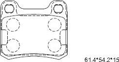 Asimco KD7760F - Комплект спирачно феродо, дискови спирачки vvparts.bg