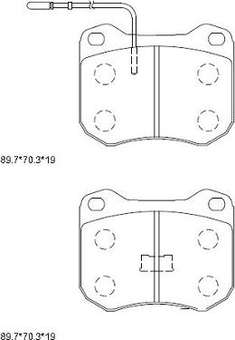 Asimco KD7768 - Комплект спирачно феродо, дискови спирачки vvparts.bg