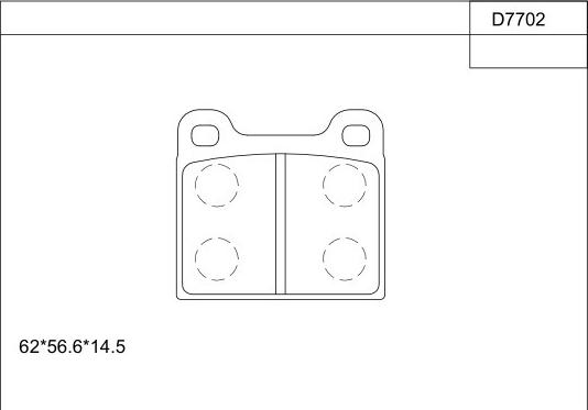 Asimco KD7702 - Комплект спирачно феродо, дискови спирачки vvparts.bg