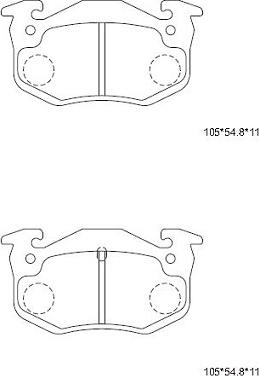 Asimco KD7719 - Комплект спирачно феродо, дискови спирачки vvparts.bg