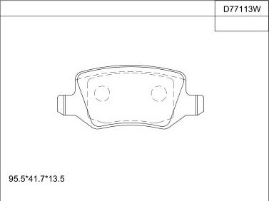 Asimco KD77113W - Комплект спирачно феродо, дискови спирачки vvparts.bg