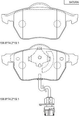 Asimco KD7718 - Комплект спирачно феродо, дискови спирачки vvparts.bg