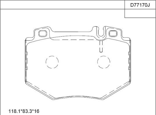 Asimco KD77170 - Комплект спирачно феродо, дискови спирачки vvparts.bg